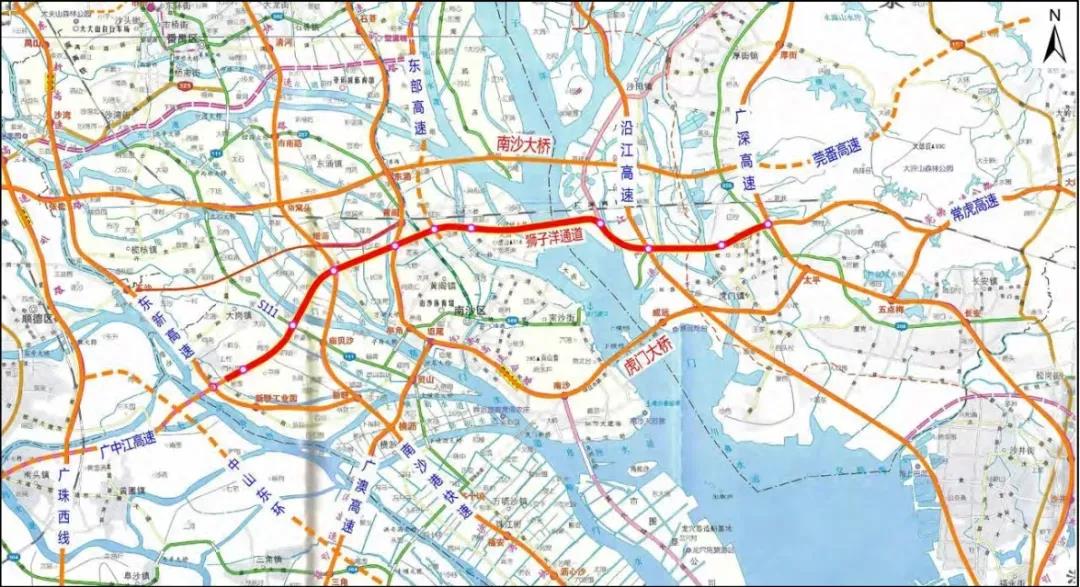 狮子洋跨江通道计划2021年年底开建