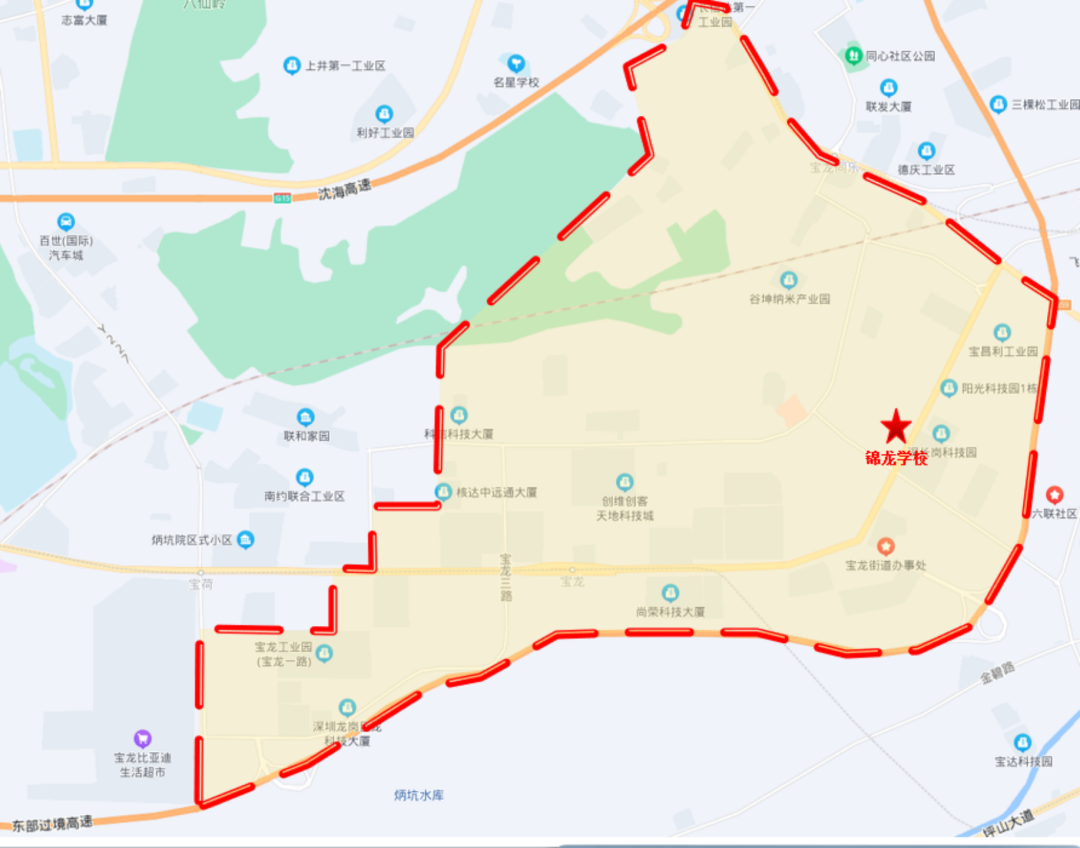 2022深圳龙岗区新改扩建学校学区划分方案公示