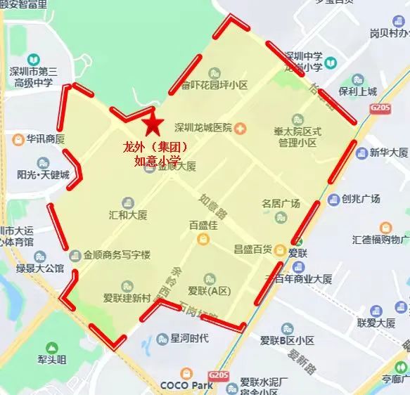 2022深圳龙岗区新改扩建学校学区划分方案公示