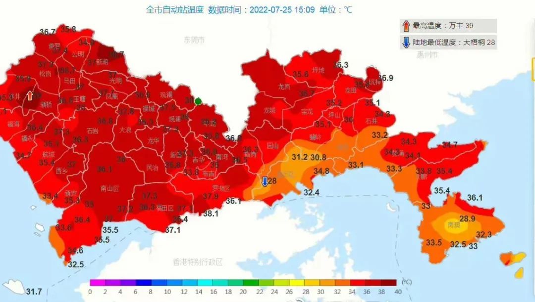深圳市7月25日气温图